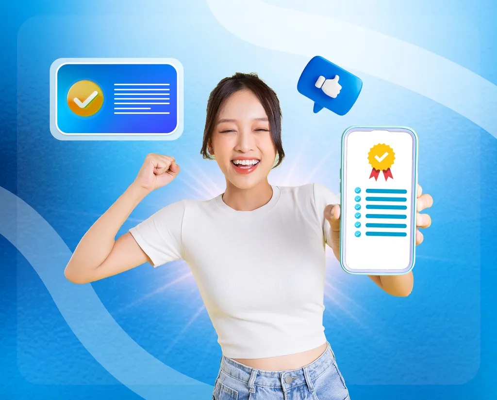 Dashboard showing progress chart and learning recommendations in an English learning app